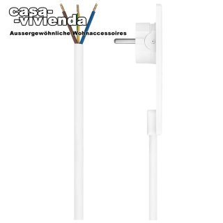 Anschlusszuleitung, EVOLINE, H05 VV-F, 3 x 1,5², 1,5 m, weiß