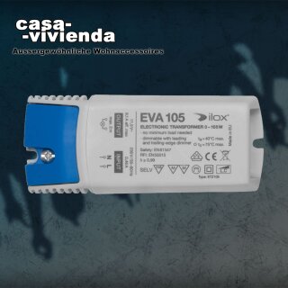 Universal NV-Trafo "R,L,C", dimmbar ohne Mindestlast 0 - 105W, 230V/11,5V, elektronisch "2025-02"