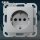 Kombi-Steckdose 16 A 250 V~ (Standardsteckdose) - GIRA® System 55 - Farbe ALU Silber (26) (*2022*)