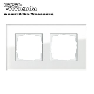 Abdeckrahmen 2fach Esprit Glas Weiß