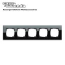 Abdeckrahmen 5fach Esprit Glas Schwarz