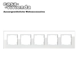 Abdeckrahmen 5fach Esprit Glas Weiß
