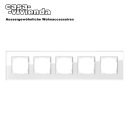 Abdeckrahmen 5fach Esprit Glas Weiß