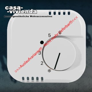 Alternative Abdeckung für Raumthermostat BUSCH-JAEGER LX® / KLEIN LX® (1076U/1079U) - Alpinweiß RAL9010 (*22A*) ("2023")