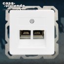 KLEIN® Telefon und CAT5-Netzwerkdose 2x8RJ45, mit...