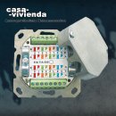 KOPP® - Telefon und CAT5-Netzwerkdose 2x8RJ45, mit Schraubklemmen incl. Abdeckung 50x50 (*40C+..*) ("2023")