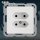 Kombi-Steckdose für PEHA® Aura - 2x Eurostecker 55x55 mm - Reinweiß glänzend (03) RAL9010 (*53*) ("2023")