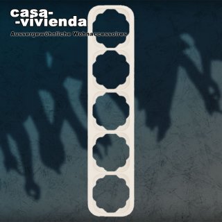 Rahmen, 5-fach, senkrecht - BUSCH-JAEGER LX® / KLEIN LX® - Weiß RAL1013 (*138*) ("2023")