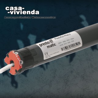 Motor PrestoRoll für 60 mm Achtkantwelle, mit mechanischen Endschalter, Zugleistung: 20 Nm ("..")