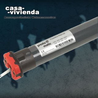Motor PrestoRoll für 40 mm Achtkantwelle, mit elektronischer Endschalter, Zugleistung: 40 Nm ("..")