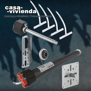 Motor-Set PrestoRoll für 60 mm Achtkantwelle, mit mechanischen Endschalter, Zugleistung: 10 Nm ("..")