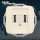 TAE Telefondose, 2x6NF, 2-fach, Zentralplatte SI, (TEL+FAX oder AB) - Weiß RAL1013 (*..*)