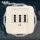 TAE Telefondose, 3x6NFF, 3-fach, Zentralplatte SI, (2xTel+Fax oder AB) - Weiß RAL1013 (*..*)