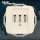 TAE Telefondose, 3x6NFN, 3-fach, Zentralplatte SI, (Tel+Fax+AB) - Weiß RAL1013 (*..*)