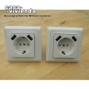 Steckdose, UNIVERSAL - 2 x USB A, mit Kinderschutz - Reinweiß glänzend RAL9010 - (2 Stück) (*54A*)