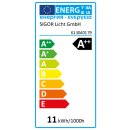 LED-Filamentlampe SIGOR dimmbar, E27/11W-2700K (ersetzt 100W) A++, 1521 lm, klar, AGL (Allgebrauchslampe) L 132, Ø 67 - (2 Stück) ("2021BILD") >