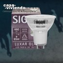 LED-Reflektorlampe SIGOR dimmbar, PAR16 LUXAR GU10/240V-7,0W-3000K (ersetzt 65W) A+ 460 lm Abstrahlwinkel 36° L 54, Ø 50 mm - (1 Stück) ("2021") >