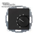 Raumthermostat UP, Öffner,  24V, 10A (4A), +5° bis +30°, JUNG Serie AS® - Schwarz matt lackiert (05) ("2023")