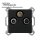 Antennendose UP 3-fach, Zentralplatte GIRA System55® / KLEIN55® Glasrahmen - Schwarz Matt (05) RAL9005 (*2022*)