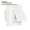 IP44 Unterputzsteckdose, erhöhter Berührungsschutz, mit Rahmen, Zentralplatte 55 x 55 mm, mit Klappdeckel, mit Abdeckrahmen, Reinweiß RAL9010