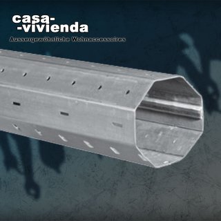 Rolladen und Markisenwelle Achtkant SW60 Ø 60mm, Metall 0,9mm (Länge 2m) ("2023")