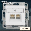 CAT5 Kombi-Anschlussdose, AMJ45-8/8, Zentralplatte 50 x...