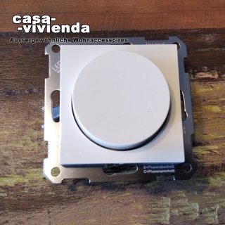 LED/Universal-Dimmer, 3-500W/VA, PhasenANschnitt / PhasenABschnitt, (Dimmer-/Lastkennzeichnung "R,L,C") - passend für Schalterprogramm GIRA® System55 - Cremeweiß glänzend RAL1013 -  (*55C*) ("2023H")