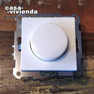 LED/Universal-Dimmer, 3-500W/VA, PhasenANschnitt / PhasenABschnitt, (Dimmer-/Lastkennzeichnung "R,L,C") - passend für Schalterprogramm KOPP® HK07 Reinweiß RAL9010 -  (*55C*) ("2023H")