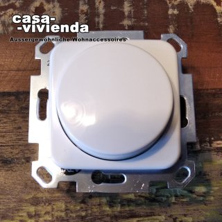 LED-Dimmer, 5-100 W, PhasenABschnitt, (Dimmer-/Lastkennzeichnung "RC") - passend für Schalterprogramm KLEIN® SI - Reinweiß RAL9010 (*55C*) ("2023EH")
