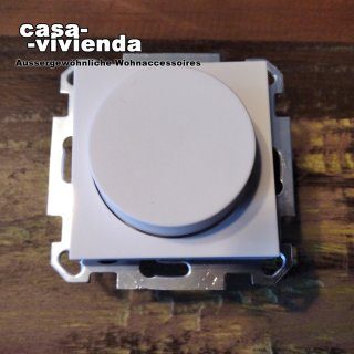 LED-Dimmer, 5-100 W, PhasenABschnitt, (Dimmer-/Lastkennzeichnung "RC") - passend für Schalterprogramm GIRA® System55 - Reinweiß matt 027 RAL9010 - (*55C*) ("2023EH")