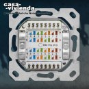 GIRA - CAT6.a Netzwerk-Anschluß-Dose 2x8RJ45 2-fach 1000 MHz, ALU Silber lackiert (026) (*40D+...*) ("2023EH")