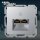 CAT6 Netzwerk-Anschluß-Dose 2x8RJ45 2-fach mit Schraubklemmen - passend für Schalterprogramm GIRA® System55 ALU Silber lackiert 026 (*40C*) ("2023")