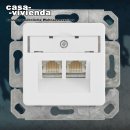 CAT5 Kombi-Anschlussdose, AMJ45-8/8, Zentralplatte 50 x...