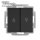 Jalousietaster / Rollladentaster, 1-polig - KLEIN K55® BBblack® passend zu BUSCH-JAEGER Busch-balance® SI - Schwarz Matt RAL9005 (*2023*)