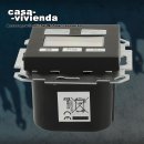 Kombi-Rollladenzeitschaltuhr / UP-Jalousiecontroler, 230VAC, Wochenprogramm LCD Display, KLEIN K55® BBblack® passend zu JUNG® A500, AS500, Serie A - Schwarz Matt RAL9005 (*2023*)