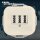 TAE Telefondose, 2x6NFF, 3-fach, Zentralplatte - KLEIN LX® / BUSCH-JAEGER LX® - DIN 49075,(2xTel+Fax oder AB) - Weiß RAL1013 (*..*)