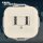 TAE Telefondose, 2x6NF, 2-fach, Zentralplatte - KLEIN LX® / BUSCH-JAEGER LX® - DIN 49075, (Tel+Fax oder AB) - Weiß RAL1013 (*..*)