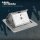 Boden-Wanddose, IP20, Edelstahl, 120x120, ET 55mm, 1xSchuko, 1x RJ45 ISDN 8-polig