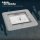 Boden-Wandd., IP20, Edelstahl, 120x120x55, Doppeldeckel, 1xSchuko, 1x RJ45 ISDN 8-p