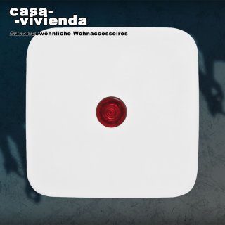 Einzelwippe, rote Kalotte, KLEIN SI® passend zu BUSCH-JAEGER SI®, Reinweiß RAL9010 (*--*)